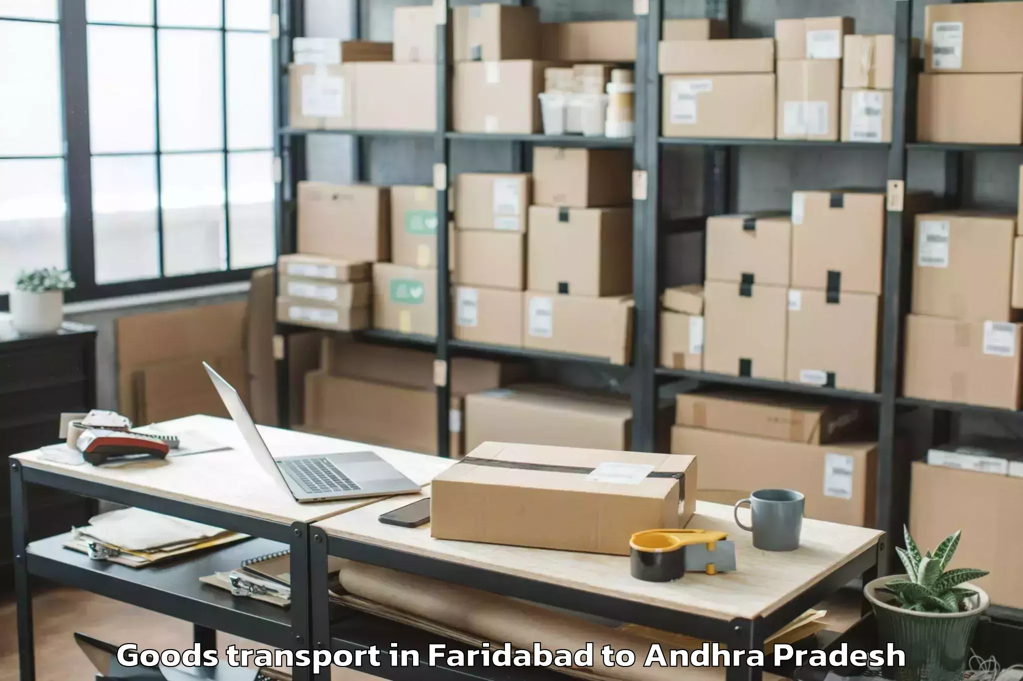 Expert Faridabad to Avanigadda Goods Transport